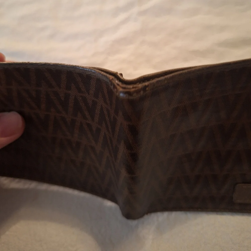 Brown Valentino Monogram Bifold Wallet - Picture 5 of 9